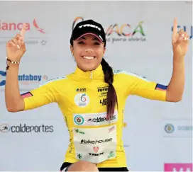  ?? FOTO CORTESÍA FEDECICLIS­MO ?? Érika ya había dado señales de sus bondades. En 2015 ganó 3 oros en Supérate y la Vuelta a Antioquia.