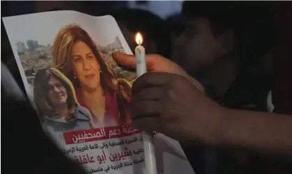  ?? Photograph: Adel Hana/AP ?? The Palestinia­n-American reporter Shireen Abu Akleh was killed in May 2022.