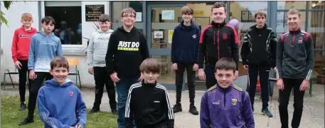  ??  ?? From left back: Cameron Whelan, Paddy Murphy, Ru Eaton, Michael Kent, Ian Fleming, Josh Sheridan, Cormac Neville and Bobby Murphy. Front: Joe Murphy, Alex Anglim and Paddy Quigley.