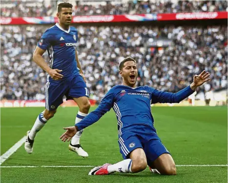  ??  ?? Just the right tonic: Eden Hazard said the English FA Cup victory over Tottenham Hotspur could be a timely boost for Chelsea. — Reuters