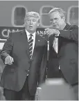  ?? MARK J. TERRILL, AP ?? GOP candidates Donald Trump and Jeb Bush at the debate on Sept. 16.