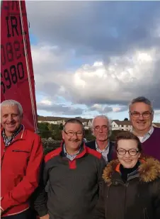  ??  ?? Speakers Brian Scanlon, Medbh Gillard and John Carton with Richie and Alan from Metal Mariners.