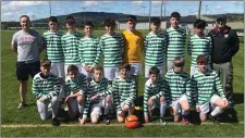  ??  ?? The Greystones United under-14 side who lost out to Rathnew.