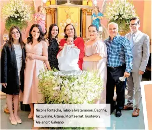  ??  ?? Nicolle Fontecha, Fabiola Matamoros, Daphne, Jacqueline, Aitana,Montserrat,Gustavo Alejandro Galeano