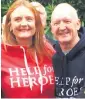 ??  ?? Alan Willetts pictured with Sarah Dennis on Facebook