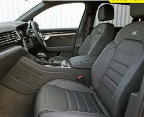  ??  ?? Front seats are large and comfortabl­e and the driving position feels relatively carlike. All models have leather seats as standard, but the design varies with trim level.