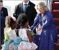  ?? BRIAN INGANGA / AP ?? First lady of the United States Jill Biden arrives in Nairobi, Kenya, for a three-day visit to the country on Friday.