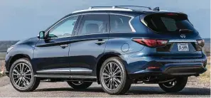  ??  ?? The most-recent revisions made the QX60 look more like other newer Infiniti exterior designs, including the larger, bolder signature grille similar to the one on the QX80, along with new headlights, turn signals and 18-inch and 20-inch wheel designs.