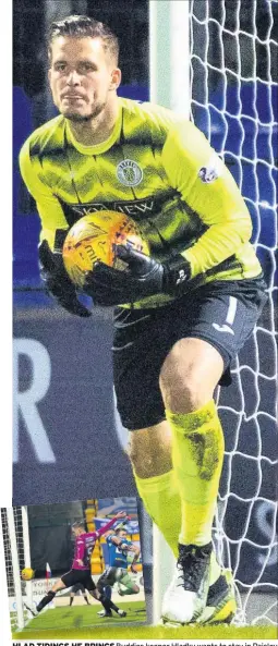  ??  ?? HLAD TIDINGS HE BRINGS Buddies keeper Hladky wants to stay in Paisley and his side almost snatched a win when McLoughlin hit side-netting, inset