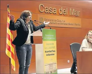  ??  ?? Carme Forcadell, en el acto soberanist­a de Barcelona