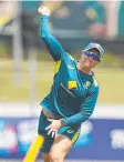  ??  ?? Alyssa Healy training this week.