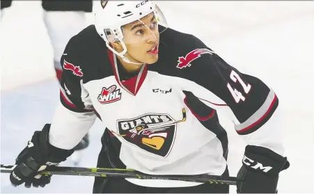  ?? GERRY KaHRMANN ?? Pundits peg Vancouver Giants forward Justin Sourdif as a potential first- or second-round pick in this week's NHL Draft.