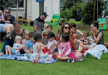  ?? LAWRENCE GULLERY ?? Parents and children enjoying a Christmas function at Matamata Playcentre last year. The playcentre received $100 towards projects from the Matamata-Piako District Council’s community ward grants earlier this year.