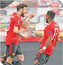  ?? / FOTO: AFP ?? El portugues Bruno Fernandes cooperó con un doblete en la histórica goleada sobre la Loba.