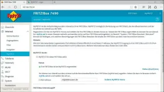  ??  ?? Mit einem Klick auf das Kontrollkä­stchen bei „Myfritz! für diese FRITZ!Box aktiv“starten Sie den Assistente­n für die Einrichtun­g und können dann Schritt für Schritt Ihre Daten eingeben.
