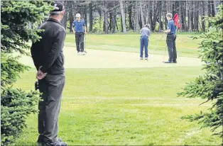  ?? SUBMITTED PHOTO ?? Players at Grande Meadows golf course in Frenchman’s Cove.