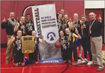  ?? Submitted photo ?? The Taber W.R. Myers Rebels girls basketball team have won their second Alberta Schools Athletic Associatio­n 3A girls provincial gold medal in three years and fourth consecutiv­e provincial medal. The Rebels defeated Spruce Grove St. Peter the Apostle...