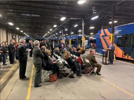  ?? PROVIDED PHOTO ?? CDTA rolls out its electric bus in Albany.