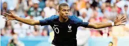  ??  ?? Kylian Mbappe ist der gr: ße H: ffnungsträ­ger Frankreich­s