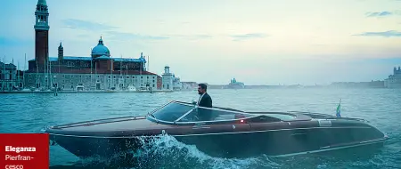  ??  ?? Eleganza Pierfrance­sco Favino in «Riva in the movie», il piccolo film dedicato al motoscafo mito