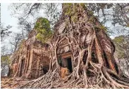  ??  ?? Tempelstad­t mitten im Urwald: Koh Ker war einst berühmt für seine Bildhauerk­unst