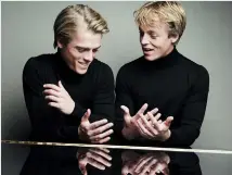  ?? ?? Left: Dutch brother duo pianists Lucas Jussen and Arthur Jussen