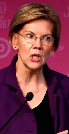  ??  ?? TARGET: Elizabeth Warren will need to focus on certain voters