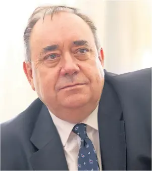  ??  ?? DENIAL: Police are investigat­ing sexual harassment claims against Alex Salmond