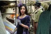  ?? ?? Above: Kathryn Drysdale, who plays dressmaker Genevieve Delacroix. Right: Rupert Evans as Edmund Bridgerton.
