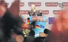  ?? FOTO: DPA ?? Der türkische Ministerpr­äsident Binali Yildirim warb in Oberhausen für die Einführung eines Präsidials­ystems in der Türkei.