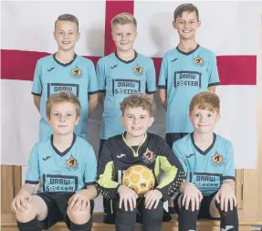  ??  ?? The City of Peterborou­gh Futsal Under 11 Boys squad are back row, left to right: Freddie Hooke, Archie Ellington, Oliver Arber, front row: Henry Elmore, Lewis Vitas and Ruben Butler.
Not pictured: Cody Mahon