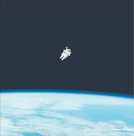  ?? NASA / Phaidon ?? “ASTRONAUT BRUCE McCANDLESS on Untethered Spacewalk,” 1984, NASA digital photograph, puts things in perspectiv­e.