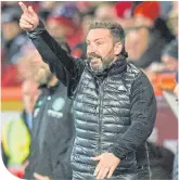  ??  ?? Aberdeen boss Derek Mcinnes