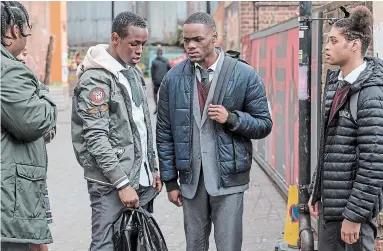  ?? NICK WALL PARAMOUNT PICTURES ?? Micheal Ward as Marco, centre left, and Stephen Odubola as Timmy, centre right, in a scene from “Blue Story.”