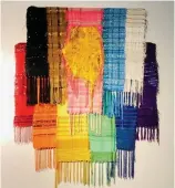  ??  ?? Textile artist Steven Frost contribute­d this updated version of the rainbow flag.