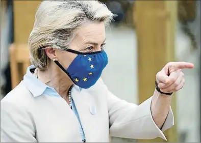  ?? PHIL NOBLE / AP ?? La presidenta de la Comissió Europea, Ursula von der Leyen, ahir a la cimera del G-7 a Cornualla