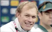  ??  ?? PERSPECTIV­E: Schalk Burger at yesterday’s press conference.