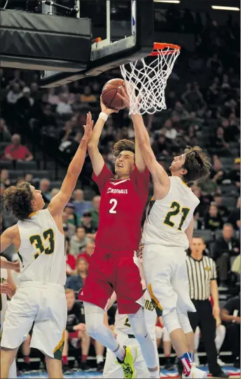  ?? Darcy Brown/For The Signal ?? Santa Clarita Christian forward Jordan Starr tries to put up a shot against Argonaut during a champion ship game last month at the Golden 1 Center in Sacramento.