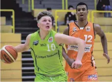  ?? FOTO: MAS ?? In der NBBL trifft Ursprings U19 (links Lucas Loth, hier im Spiel gegen Ulm) am Sonntag auf den Tabellenzw­eiten Bayern München.