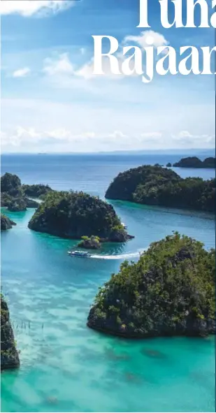  ??  ?? SUSUNAN INDAH
Salah satu destinasi utama di Kepulauan Rajaampat adalah Pulau Piaynemo. Pulau ini terkenal dengan susunan karstnya.