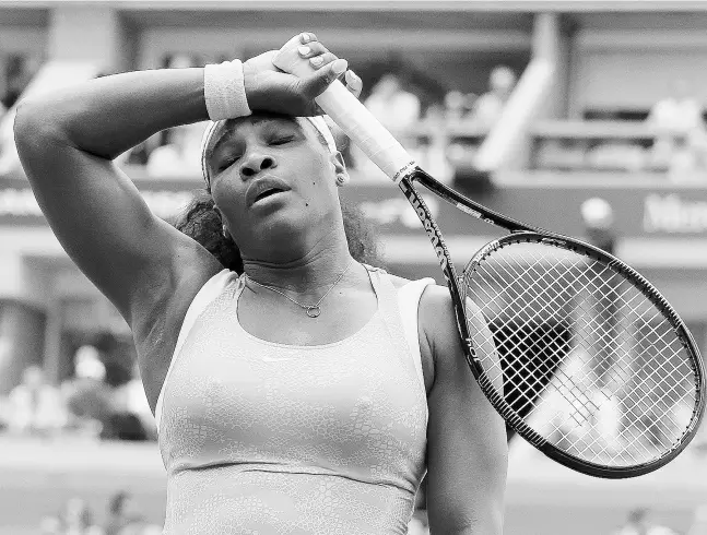  ?? Bill Kostroun / the associated press ?? Serena Williams committed 19 unforced errors in the third set against Roberta Vinci in Friday’s U.S. Open semifinal, more than double than in the first.