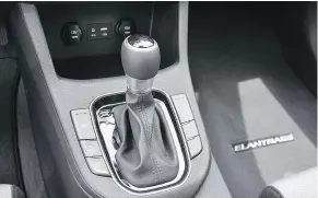  ??  ?? Most of the Elantra GT models come with a six-speed manual.