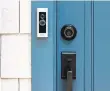  ?? RING/TNS ?? Doorbell cameras have become a security feature in the last couple of years.