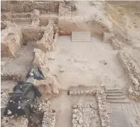  ?? (Keren Zelts Excavation­s) ?? THE PALACE is believed to have been razed in the fire that ravaged Canaanite Hatzor, depicted in Joshua 11.