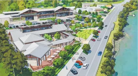  ??  ?? An artist’s impression of the $7.25 million Chinderah Village which councillor­s will vote on tomorrow.