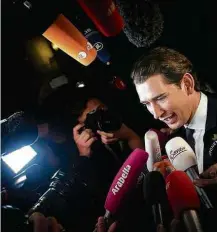 ?? Vladimir Simicek/AFP ?? O líder do Partido Popular da Áustria, Sebastian Kurz, 31