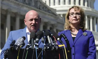  ??  ?? Kelly and Giffords in 2017. The seat is a top target for Democrats because McSally just lost a Senate race and Democrats posted a strong showing elsewhere in Arizona. Photograph: Susan Walsh/AP