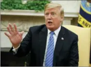  ?? THE ASSOCIATED PRESS ?? President Donald Trump speaks Monday during a meeting with Dutch Prime Minister Mark Rutte in the Oval Office of the White House in Washington.