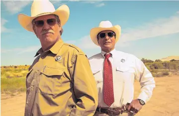  ??  ?? Jeff Bridges and Gil Birmingham are Texas Rangers in “Hell or High Water.”