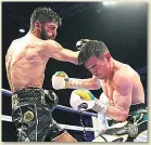  ??  ?? HUGE BLOW Crolla is floored by Linares